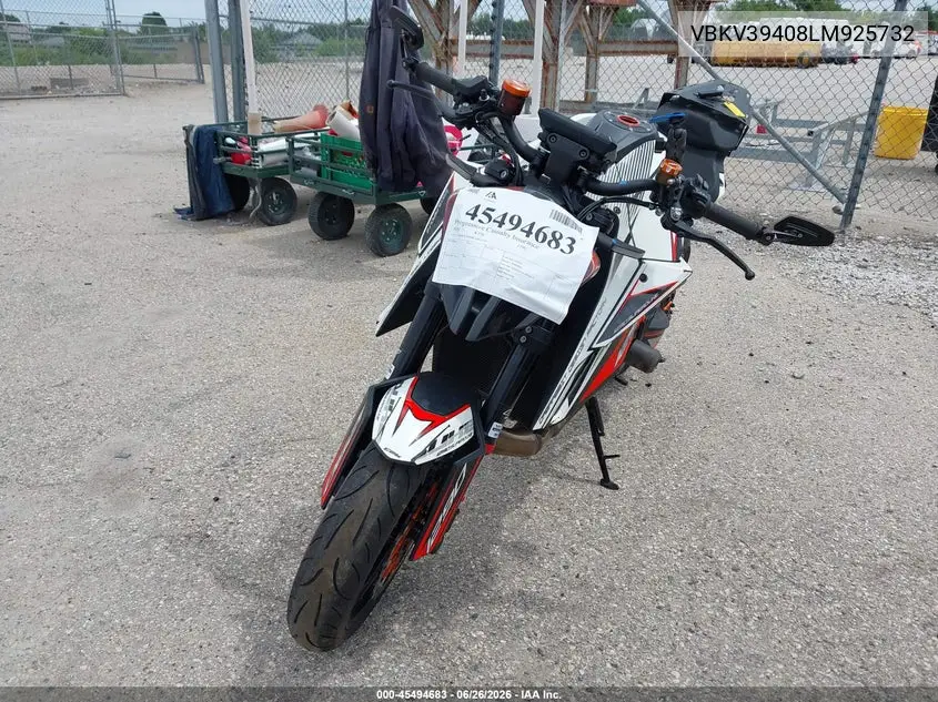 2020 Ktm 1290 Super Duke R VIN: VBKV39408LM925732 Lot: 45494683