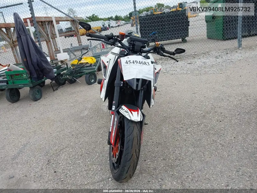 2020 Ktm 1290 Super Duke R VIN: VBKV39408LM925732 Lot: 45494683