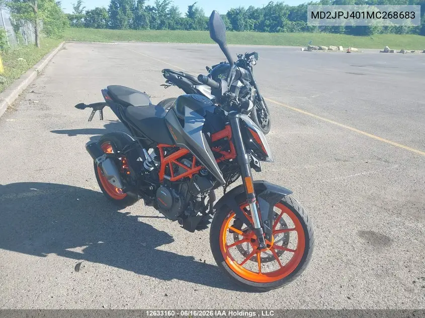 2021 Ktm 390 Duke VIN: MD2JPJ401MC268683 Lot: 12633160