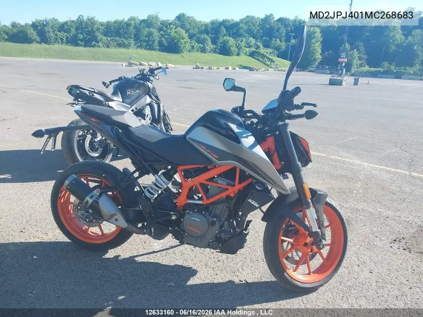 2021 Ktm 390 Duke VIN: MD2JPJ401MC268683 Lot: 12633160
