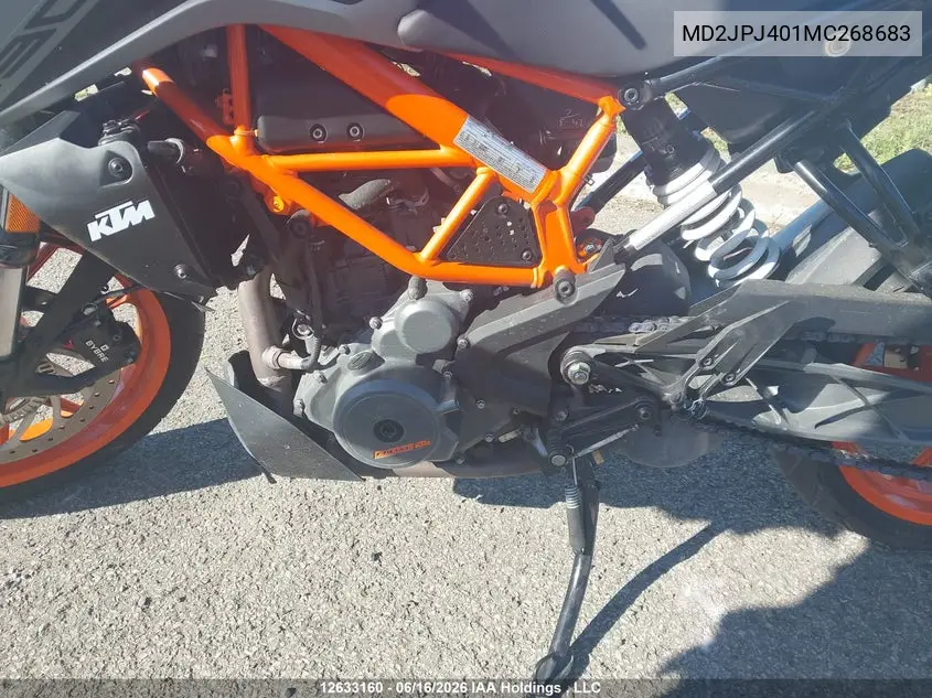 2021 Ktm 390 Duke VIN: MD2JPJ401MC268683 Lot: 12633160