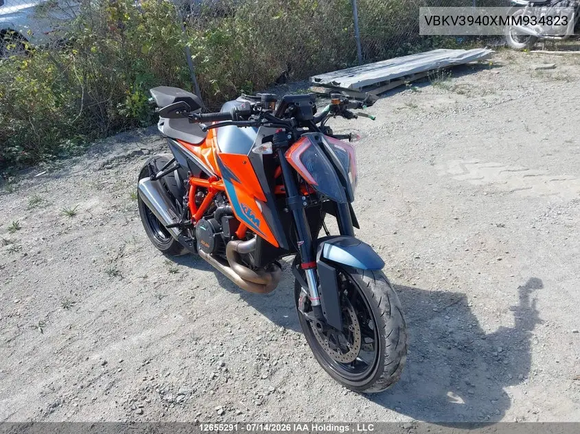 2021 Ktm 1290 Super Duke R VIN: VBKV3940XMM934823 Lot: 12655291