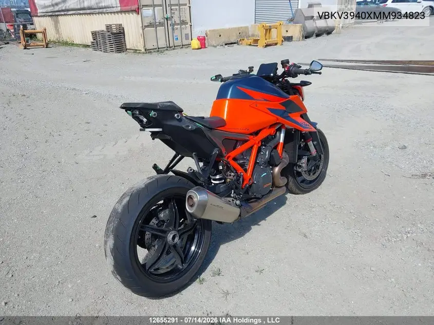 2021 Ktm 1290 Super Duke R VIN: VBKV3940XMM934823 Lot: 12655291