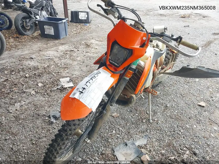 2022 Ktm 300 Xc-W Tpi VIN: VBKXWM235NM365008 Lot: 44779050