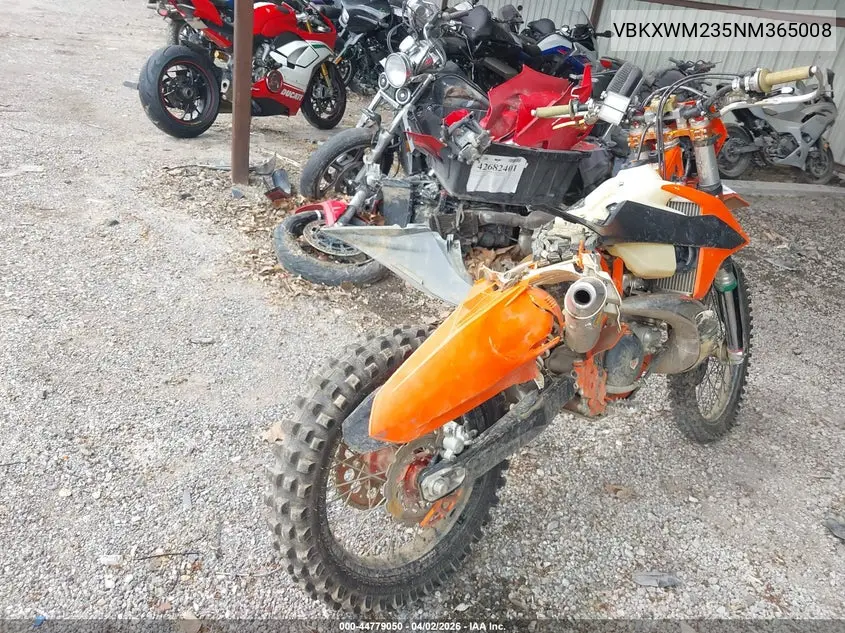 2022 Ktm 300 Xc-W Tpi VIN: VBKXWM235NM365008 Lot: 44779050