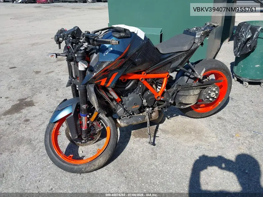 2022 Ktm 1290 Super Duke R VIN: VBKV39407NM955761 Lot: 45575263
