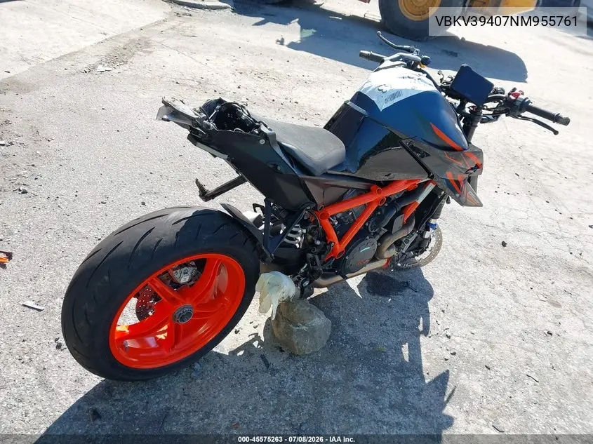 2022 Ktm 1290 Super Duke R VIN: VBKV39407NM955761 Lot: 45575263