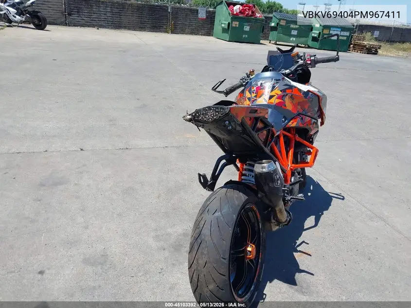2023 Ktm 1290 Super Duke Gt VIN: VBKV69404PM967411 Lot: 45103392