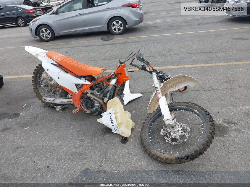 2025 Ktm 500 Exc-F/Xw-F/Exc-F Six Days VIN: VBKEXJ405SM467586 Lot: 45458133