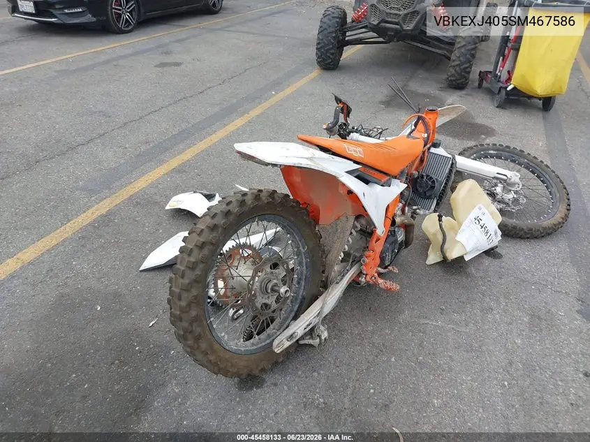 2025 Ktm 500 Exc-F/Xw-F/Exc-F Six Days VIN: VBKEXJ405SM467586 Lot: 45458133