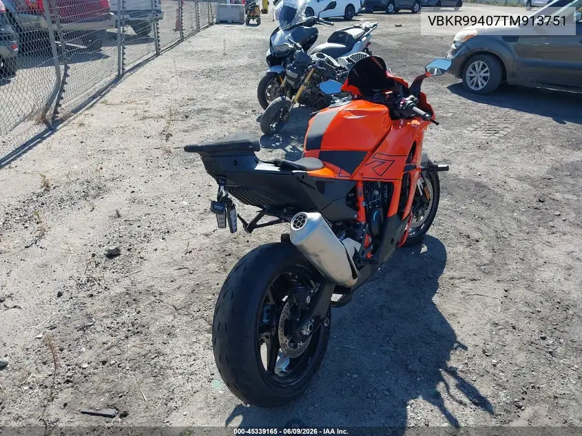 2026 Ktm 990 Rc R VIN: VBKR99407TM913751 Lot: 45339165