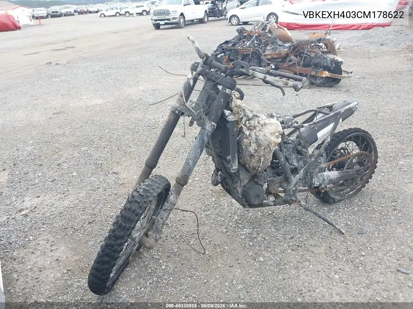 2012 Ktm 250 Exc-F VIN: VBKEXH403CM178622 Lot: 45330555