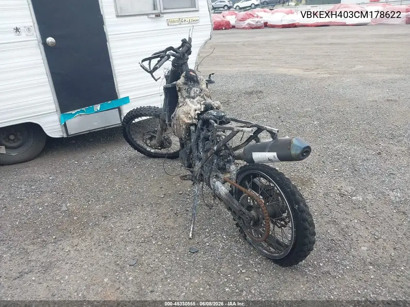 2012 Ktm 250 Exc-F VIN: VBKEXH403CM178622 Lot: 45330555