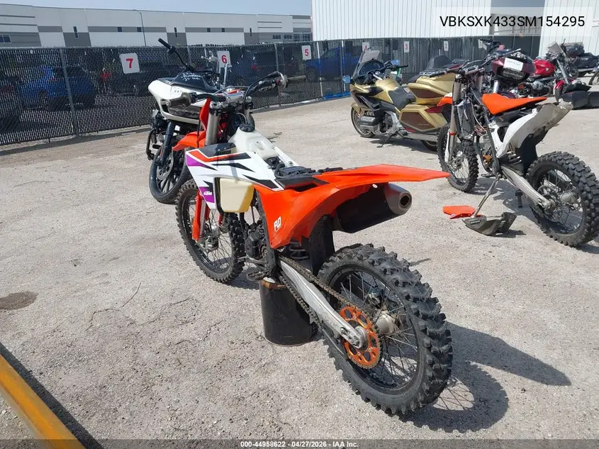 2025 Ktm 250 Sx-F VIN: VBKSXK433SM154295 Lot: 44958622