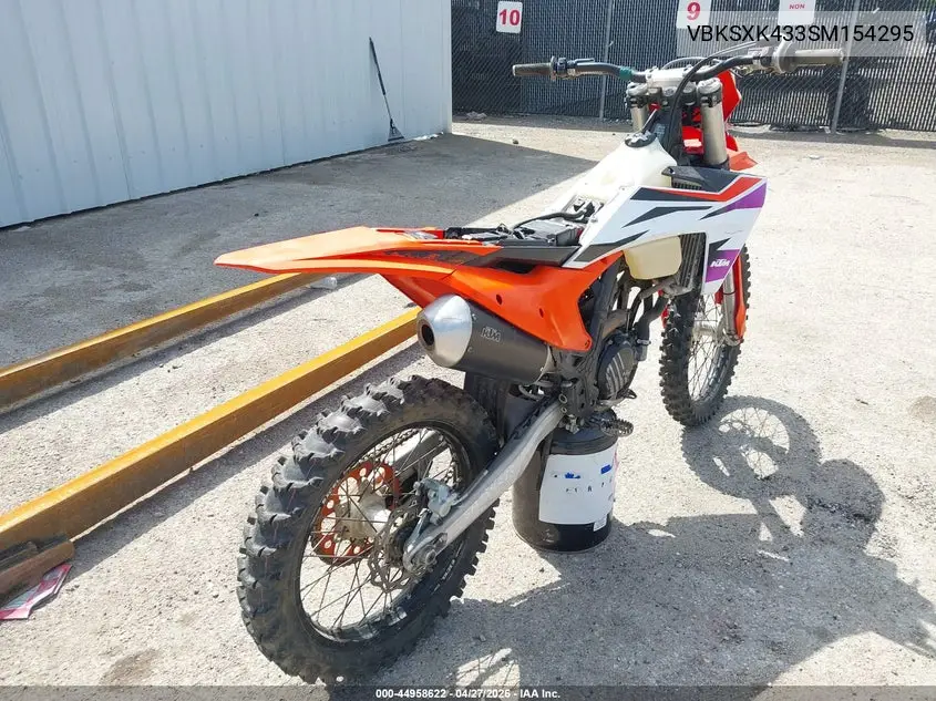 2025 Ktm 250 Sx-F VIN: VBKSXK433SM154295 Lot: 44958622