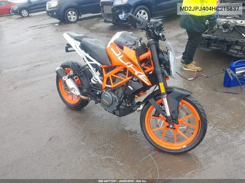 2017 Ktm 390 Duke VIN: MD2JPJ404HC215837 Lot: 44777257
