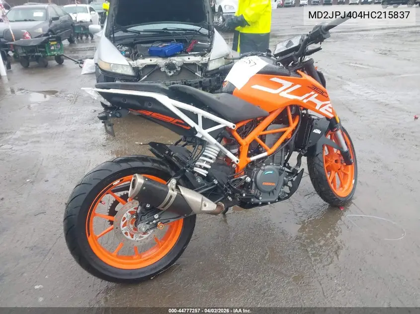 2017 Ktm 390 Duke VIN: MD2JPJ404HC215837 Lot: 44777257