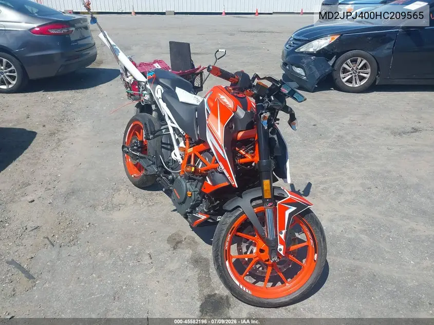 2017 Ktm 390 Duke VIN: MD2JPJ400HC209565 Lot: 45582196