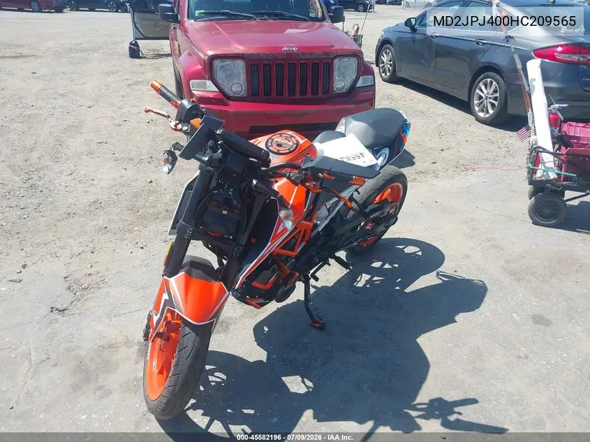 2017 Ktm 390 Duke VIN: MD2JPJ400HC209565 Lot: 45582196