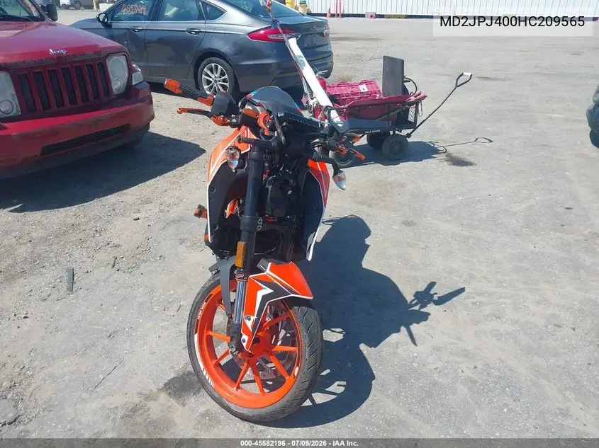 2017 Ktm 390 Duke VIN: MD2JPJ400HC209565 Lot: 45582196