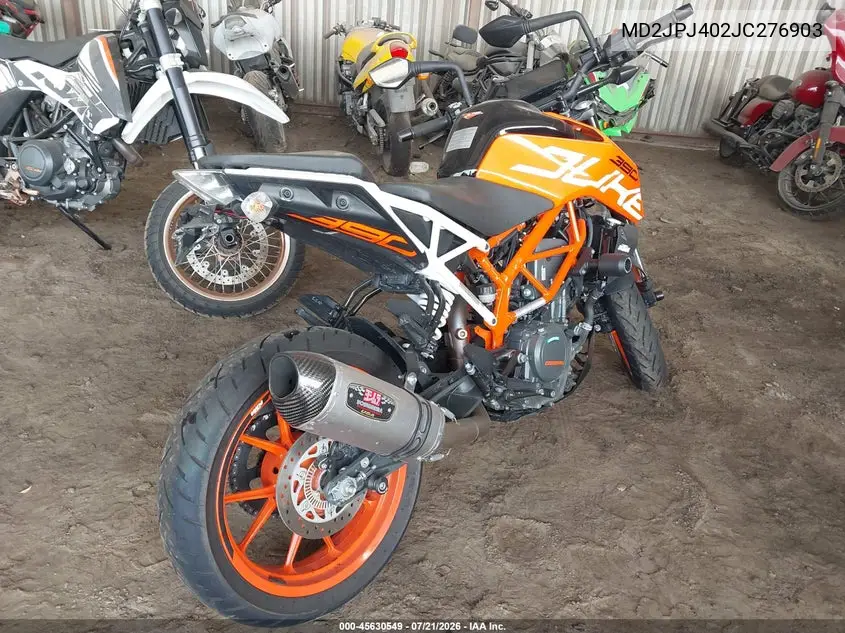 2018 Ktm 390 Duke VIN: MD2JPJ402JC276903 Lot: 45630549