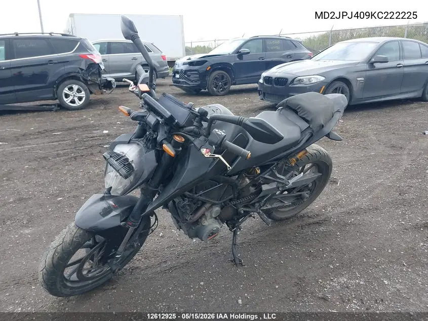2019 Ktm 390 Duke VIN: MD2JPJ409KC222225 Lot: 12612925