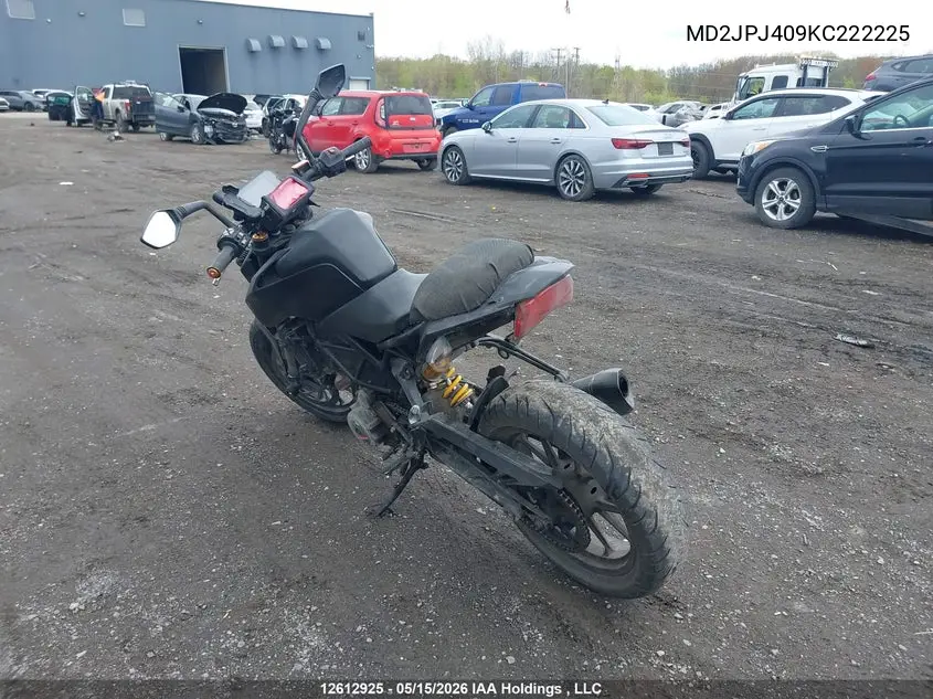 2019 Ktm 390 Duke VIN: MD2JPJ409KC222225 Lot: 12612925