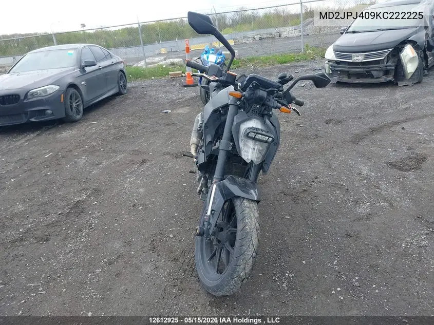 2019 Ktm 390 Duke VIN: MD2JPJ409KC222225 Lot: 12612925