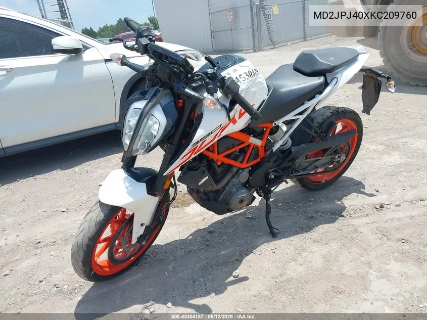 2019 Ktm 390 Duke VIN: MD2JPJ40XKC209760 Lot: 45304187
