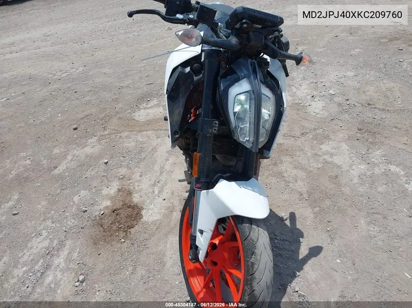 2019 Ktm 390 Duke VIN: MD2JPJ40XKC209760 Lot: 45304187