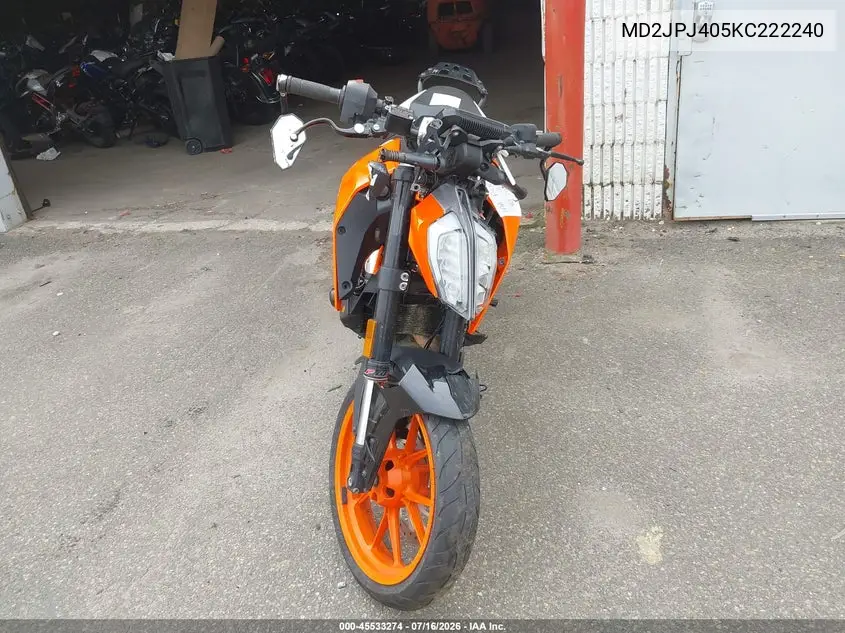 2019 Ktm 390 Duke VIN: MD2JPJ405KC222240 Lot: 45533274
