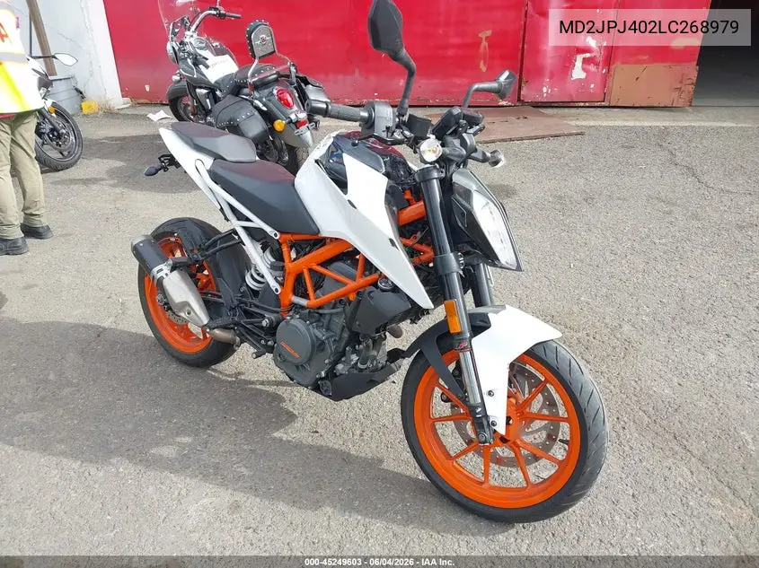2020 Ktm 390 Duke VIN: MD2JPJ402LC268979 Lot: 45249603