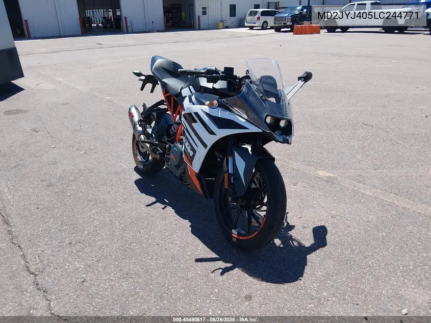 2020 Ktm 390 Rc VIN: MD2JYJ405LC244771 Lot: 45490617