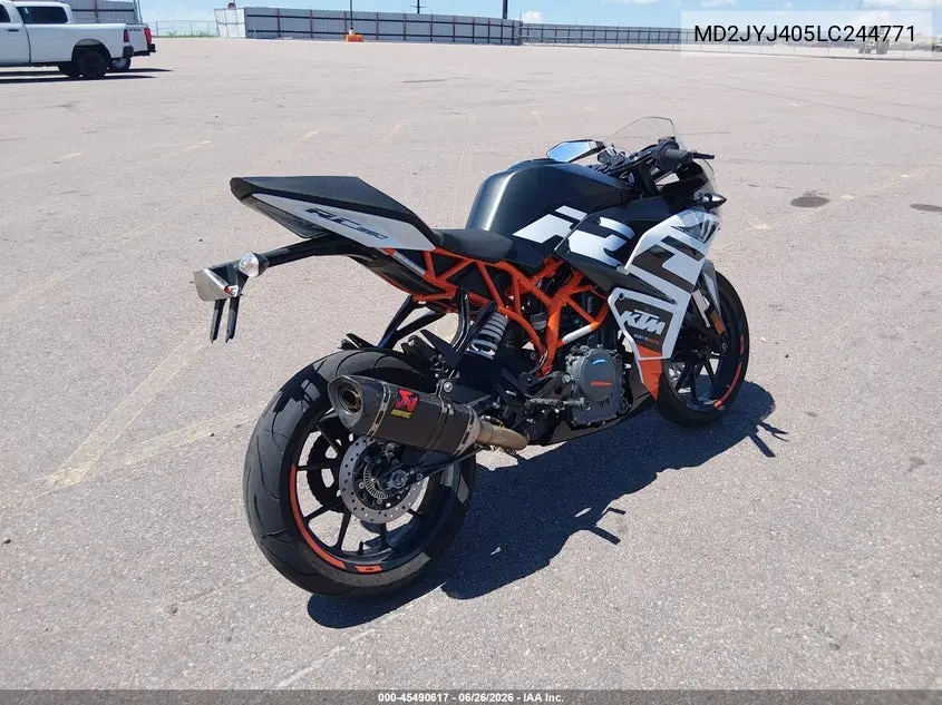 2020 Ktm 390 Rc VIN: MD2JYJ405LC244771 Lot: 45490617