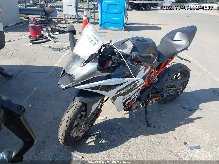 2020 Ktm 390 Rc VIN: MD2JYJ409LC244837 Lot: 45587714