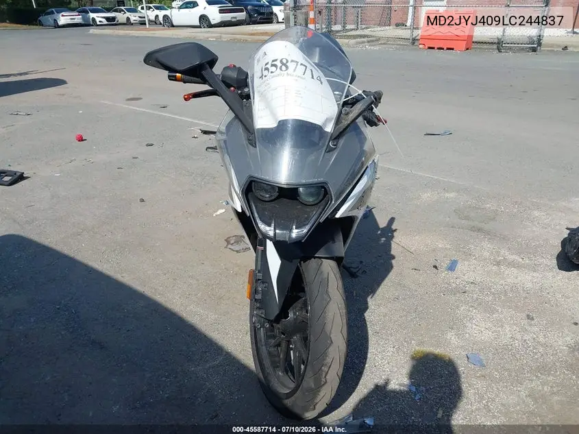 2020 Ktm 390 Rc VIN: MD2JYJ409LC244837 Lot: 45587714
