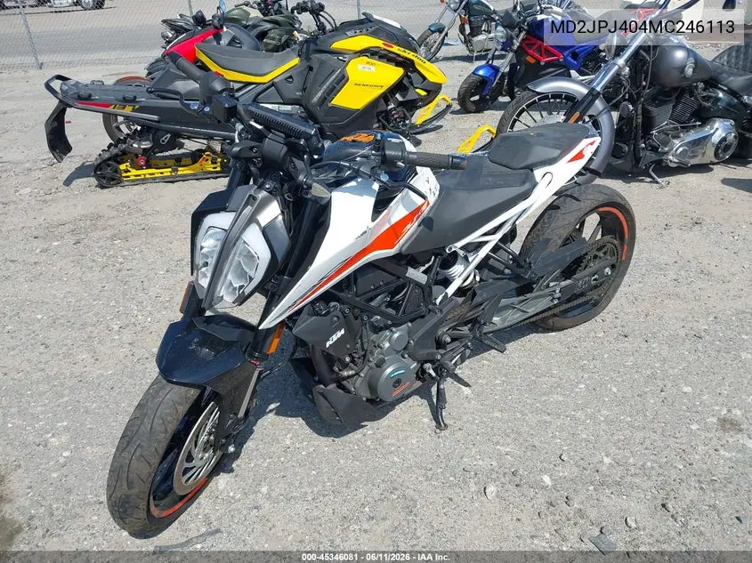 2021 Ktm 390 Duke VIN: MD2JPJ404MC246113 Lot: 45346081