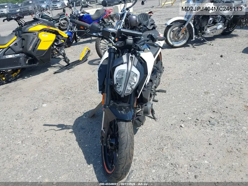 2021 Ktm 390 Duke VIN: MD2JPJ404MC246113 Lot: 45346081
