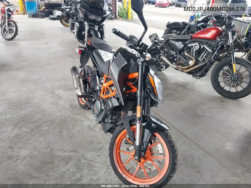 2021 Ktm 390 Duke VIN: MD2JPJ400MC266276 Lot: 45517961