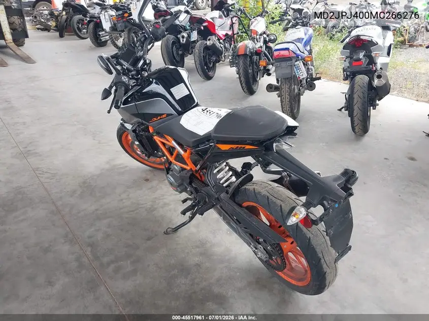 2021 Ktm 390 Duke VIN: MD2JPJ400MC266276 Lot: 45517961