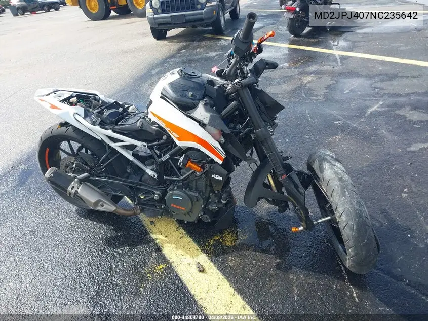 2022 Ktm 390 Duke VIN: MD2JPJ407NC235642 Lot: 44804780