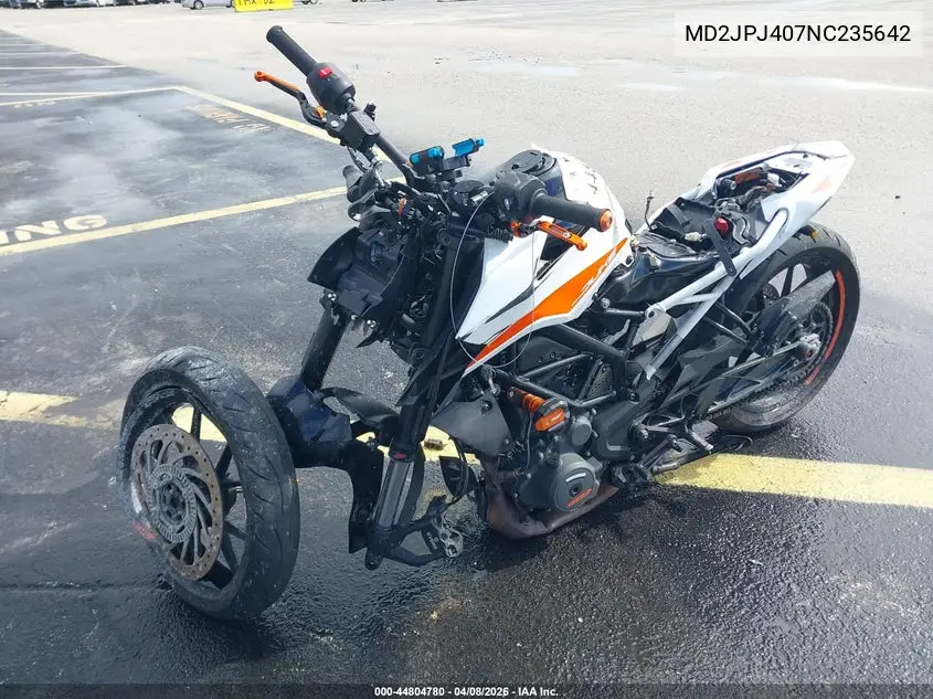 2022 Ktm 390 Duke VIN: MD2JPJ407NC235642 Lot: 44804780