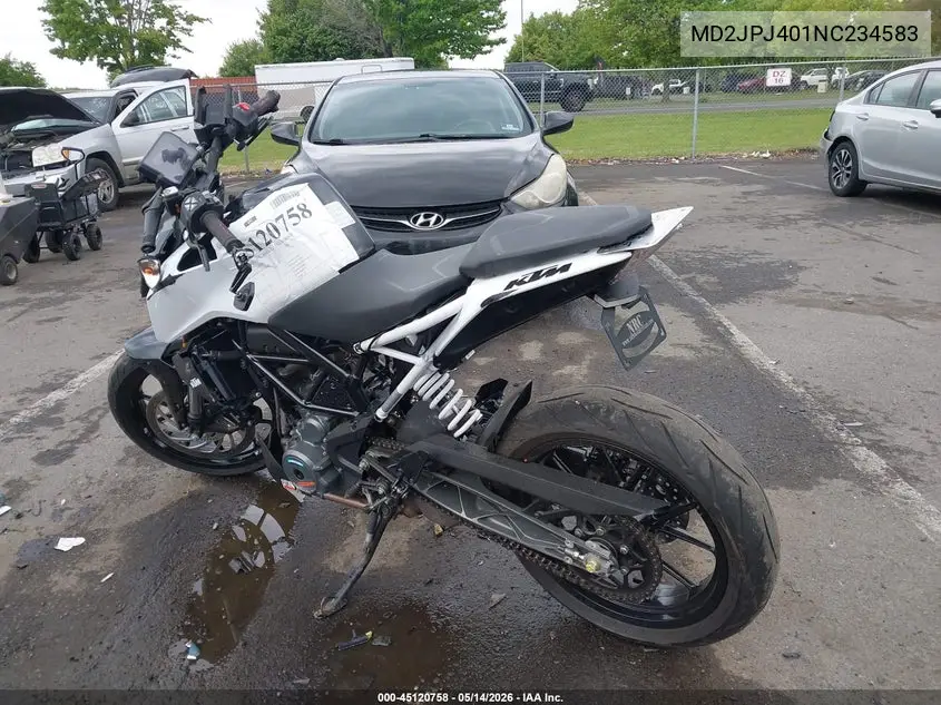 2022 Ktm 390 Duke VIN: MD2JPJ401NC234583 Lot: 45120758