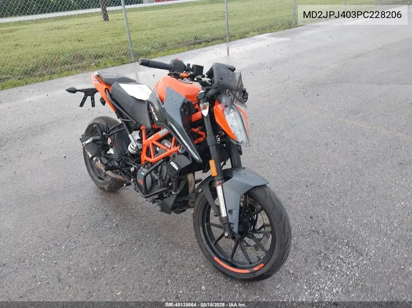 2023 Ktm 390 Duke VIN: MD2JPJ403PC228206 Lot: 45135864