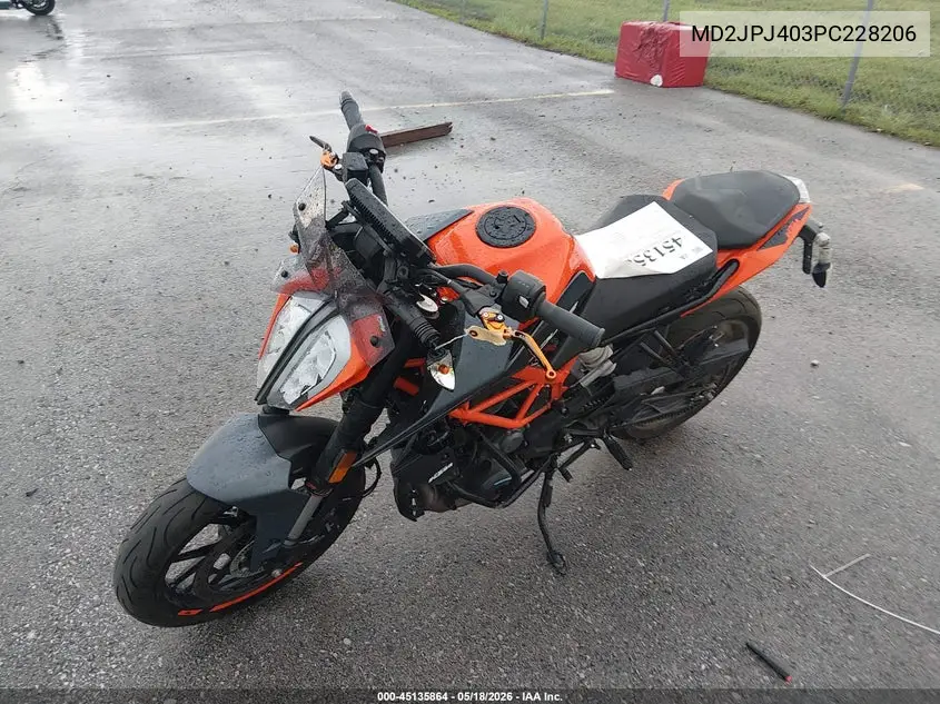 2023 Ktm 390 Duke VIN: MD2JPJ403PC228206 Lot: 45135864