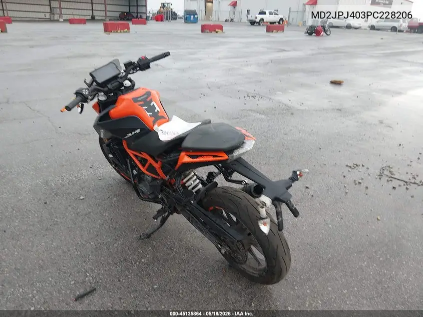 2023 Ktm 390 Duke VIN: MD2JPJ403PC228206 Lot: 45135864