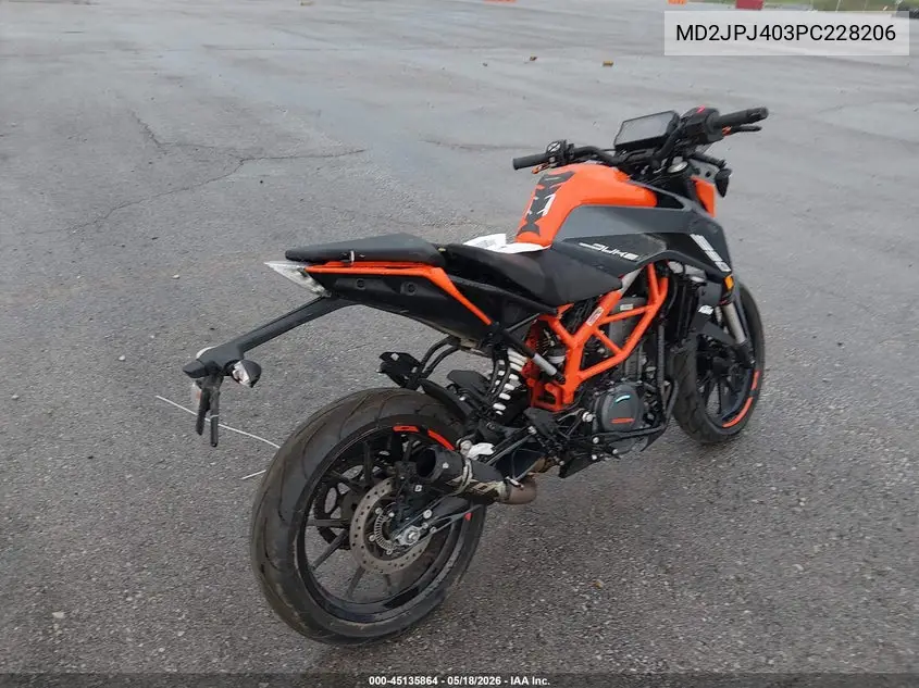 2023 Ktm 390 Duke VIN: MD2JPJ403PC228206 Lot: 45135864