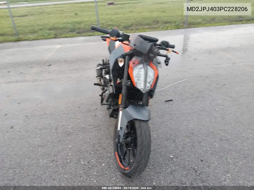 2023 Ktm 390 Duke VIN: MD2JPJ403PC228206 Lot: 45135864