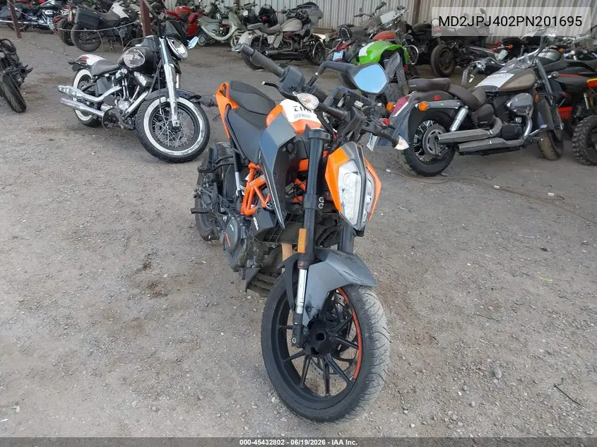 2023 Ktm 390 Duke VIN: MD2JPJ402PN201695 Lot: 45432802