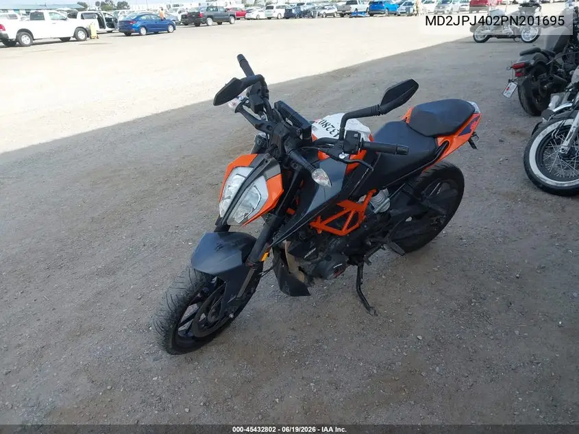 2023 Ktm 390 Duke VIN: MD2JPJ402PN201695 Lot: 45432802